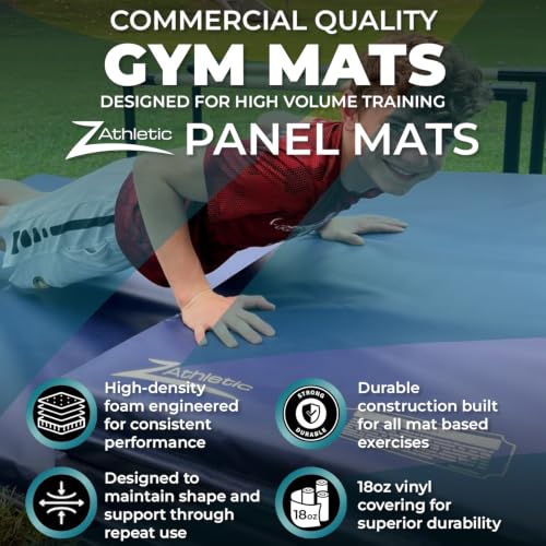 Z Athletic Folding Mat for Gymnastics, Tumbling, Cheerleading, and More, 4 Ft x 6 Ft x 2 In - color: Pink