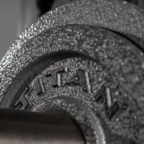 Titan Fitnes Cast Iron Olympic Plates, Classic Weight Plate Design, Hammer Finish - size: 2.5 LB Pair