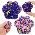 2 Pack Animal Paw Picky Pad, Silicone Sensory Fidget Toy, Stress Relief | Tactile Pick Pad for Quiet Focus, Stress Relief & Hands-Busy Fidgeting - Star - style: Paw Shape - Stars