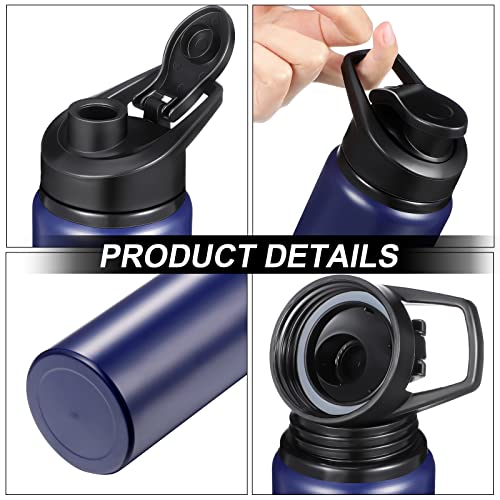 CHENGU Water Bottle Bulk 20 oz Aluminum Reusable Bottles Lightweight Snap Lid Water Cups Easy Carry Leak Proof Travel Tumbler for Gym Sports Camping Hiking Fishing - color: Blue