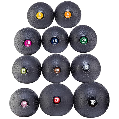 Fitvids Slam Medicine Wall Balls Workout Exercise Fitness Weighted Balls for Cross Training, Strength and Conditioning Exercises, Cardio and Core Workouts - style: 20 Pounds