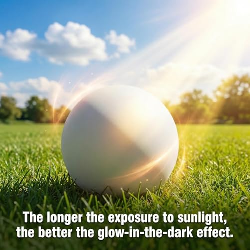 6PCS Glow in The Dark Lacrosse Ball, 8" Street Hockey Balls Training Sport Ball for Indoor Outdoor Sports Night Practice