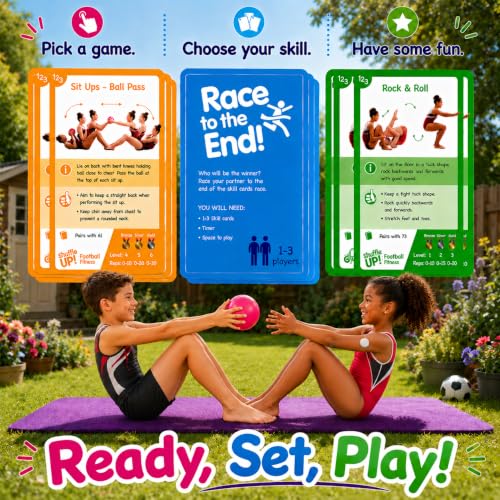 Shuffle Up Gymnastics Card Game - 70+ Fun Skill Cards, Gymnastic Gifts for Girls, Tumbling and Fitness Accessories, Indoor Home Gym Training Fundamentals and Strength - Gymnastics Equipment for Kids