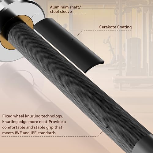 EVERYMATE 5LB Mini Barbell Bar Beginner Women Kid Barbell Total Body Workout Weighted Bar,for Strength Training, for Youth Children New Weightlifting - color: Sliver Sleeves Black Bar, size: 5KG Technique Barbell