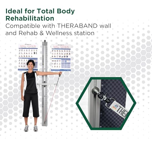 THERABAND Resistance Tubing with Connectors for Wall, Rehab & Wellness Station, Heavy Level 4, Set of 2, 18-Inch Green Tubing for Physical Therapy, Exercise, Rehab, Clinics & Pilates, Latex Tubes - color: Green - Heavy, size: 18 Inch