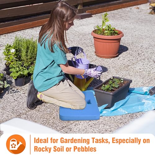 Gardzen Extra Thick Garden Kneeling Pad, EVA Foam Kneeler Pad for Gardening, Baby Bath, Yoga, Pilates, Exercise, 18" x 11" x 1.5", Blue - size: 18" x 11" x 1.5" - 1 Pack