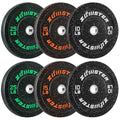 2-inch Bumper Weight Plate Olympic Plate Hi-Temp Bumper Weight Plate with Steel Insert Strength Training Weight Lifting Plate-ODOR-FREE | NOISE-REDUCING | ABSORB IMPACT - size: 100LB Bumper Weight Plate Set