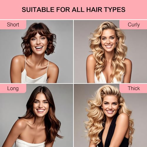 Heatless Curls Overnight Hair Care Set - Jumbo Velvet Hair Curlers | No Heat Hair Rollers for Women, Comfortable Sleep-In Hair Rollers with Satin Scarf, No Heat Damage Curling Rods for All Hair - color: Pink