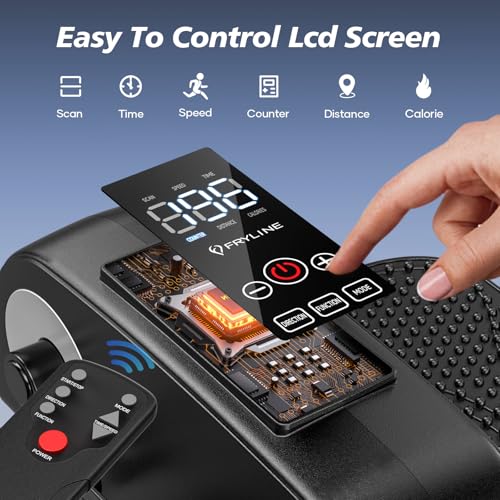 Under Desk Elliptical Machine for Senior Mini Elliptical Leg Exerciser with Remote Quiet Portable Electric Seated Foot Pedal Exerciser for Home Office - size: Poratable