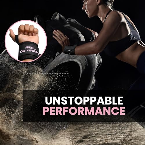 18" OG-Grade Wrist Wraps for Weightlifting – Heavy Duty Wrist Support with Thumb Loop & Lockdown Strap – Wrist Straps for Powerlifting, Bench Press & Gym Training - style: Savage Her Pink