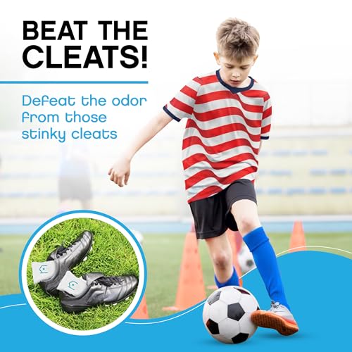 NonScents Shoe Deodorizer 2-Pack (4 Count) - Odor Eliminator, Air Freshener, Smell Absorber, Scent Remover for Shoes, Gym Bags, Soccer Cleats, Closets, Pet Area, Reusable - Shoe Deodorant - size: 1 Count (Pack of 4)