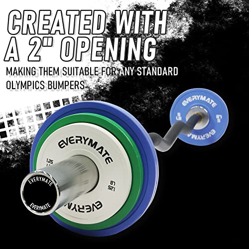 EVERYMATE Change Weight Plates 1.25LB 2.5LB 5LB Set Fractional Plate Olympic Bumper Plates for Cross Training Bumper Weight Plates Steel Insert Strength Training Weight Plates - color: 2.5 LB x2