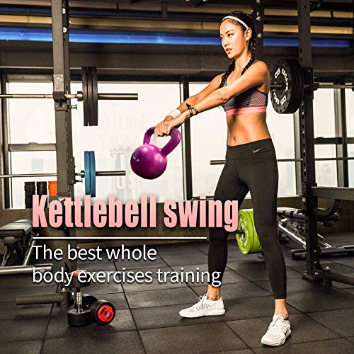 IFAST Kettlebell Sets, Strength Training Kettlebells Weight Set for Women, Vinyl Coated Kettle Bell for Home Gym Workout Weight Lifting Equipment, Comfortable Grip Wide Handle Weights 5lbs 10lbs 15lbs 20lbs, 4-Piece Total