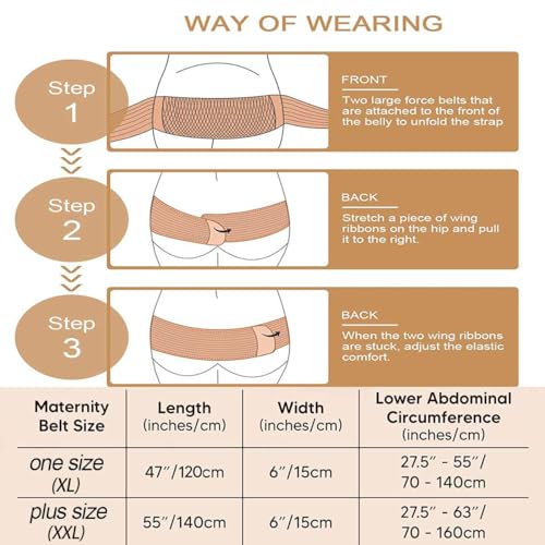 Pregnancy Belly Band Maternity Support Belt Eases Back Pelvic Pain | Belly band eases back pelvic pain. Breathable, adjustable, secure Velcro, durable, great value(Black/One size) - color: Black, size: One Size
