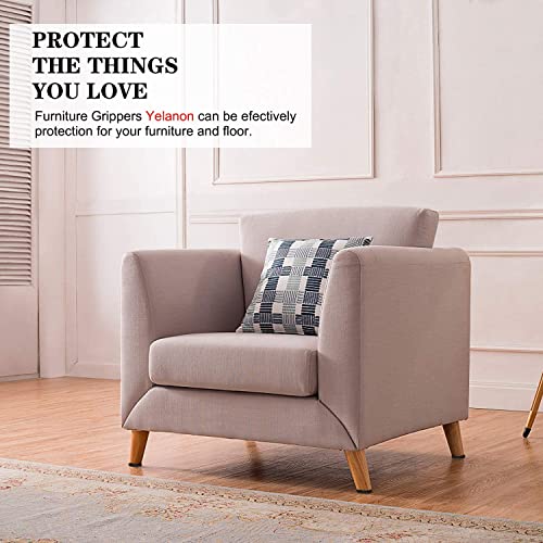 Yelanon Non Slip Furniture Pads-24 pcs 2" Furniture Grippers, Non Skid for Furniture Legs,Self Adhesive Rubber Feet Furniture Feet,Anti Slide Hardwood Floors Protectors for Keep Couch Stoppers - size: 24pcs 2" Square
