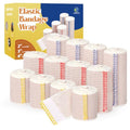 12 Pack Elastic Bandage Latex Free Stretch Bandage (2x2",2x3",2x4") | 15FT Max Stretch Length, Latex Free, Reusable Medical Bandage Wrap, Machine Washable, Breathable Fabric, Individually Packed - size: 12 Pack