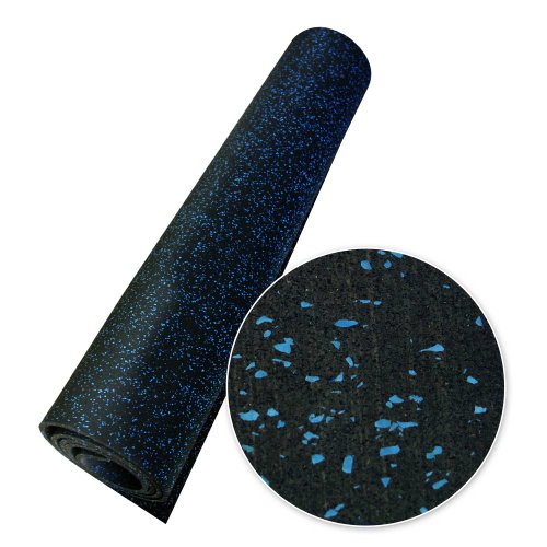 Rubber-Cal Elephant Bark Rubber Flooring - 3/16" Thick - color: Blue Dot, size: 60"L x 48"W x 0.2"Th