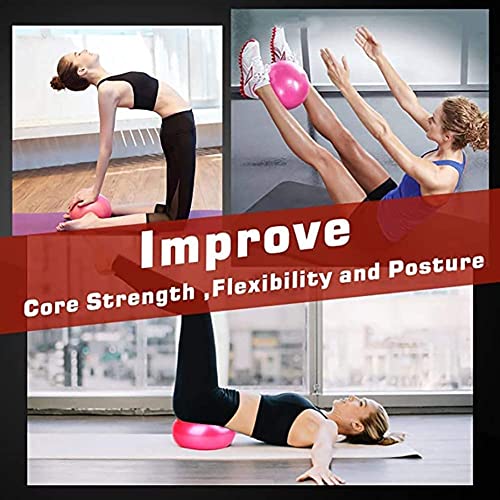 6 Inch Exercise Pilates Mini Yoga Balls Barre for Home Stability Squishy Training Physical Therapy Improves Balance Core Strength Comes with Pump(Grey,6 Inch)