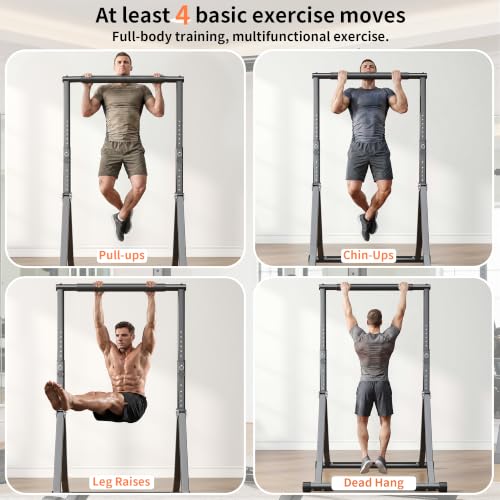 Foldable Pull Up Bar Station 58.3''-76.8'' Power Tower - color: 58.3"-76.8"