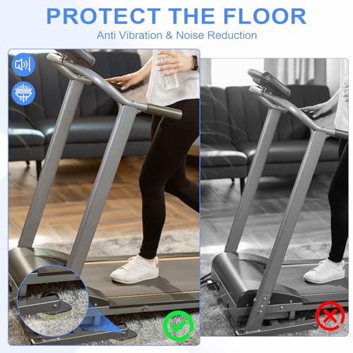 PATIKIL 8 Pcs Treadmill Mat Pads, 4x4x0.6 High Density Foam Anti Vibration Pad Sound Proof Floor Mat Exercise Equipment Mat for Carpet Protect Noise Reduction Home Gym, Yellow - color: Yellow, size: 4x4x0.6"