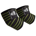 Gymreapers Weightlifting Elbow Wraps (1 Pair) - Flexible 40'' Elbow Compression Strap & Joint Support Brace - for Bench Press, Powerlifting, and Pressing - color: Green