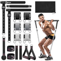Bbtops Pilates Bar Kit with Resistance Bands,Pilates Bar with Stackable Bands Workout Equipment for Legs,Hip,Waist and Arm,Exercise Fitness Equipment for Women & Men Home Gym Yoga Pilates - color: Jet Black