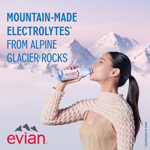 Evian Natural Spring Water, 1 L bottle, 12 pack - size: 33.8 Fl Oz (Pack of 12)