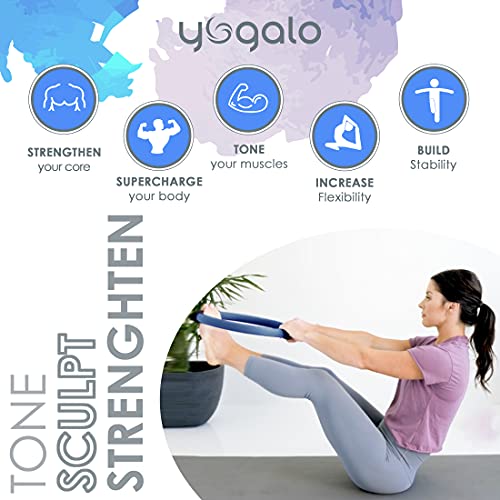 Pilates Ring and Ball Set with 3 Resistance Bands - Pilates Equipment for Home Workout - Magic Circle Pilates Ring 14 Inch to Tone, Sculpt and Strengthen - Fitness Ring for Yoga and Pilates - color: Black