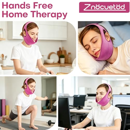 Wisdom Teeth Ice Pack Head Wrap Jaw Face Ice Pack for Wisdom Teeth Removal Extraction Toothache Pain Relief Facial Face Oral Surgery TMJ Tonsillectomy Recovery Must Haves (Hot Pink) - color: Hot Pink