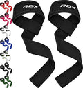 RDX Lifting Straps for Weightlifting –100% Cotton Heavy Duty Gym Wrist Strap with 5MM Neoprene Padding, 60CM Anti-Slip Hand Grip Wraps for Deadlifts Powerlifting Workouts Strength Training, Men Women - color: Black