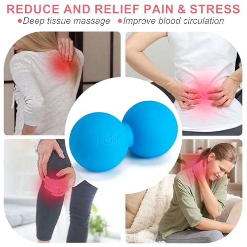Aegero Peanut Massage Ball-Double Lacrosse Massage Ball, Mobility Ball for Myofascial Release,Yoga Therapy,Trigger Point Therapy,Muscle Knots and Acupoint Massage (Pink Firm Ball) - color: Pink