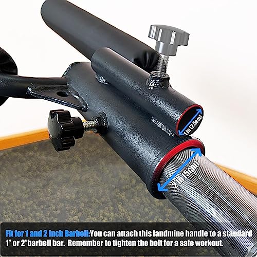 Viking Press Landmine Handle for 2-Inch Barbell, Hack Squat T-Bar Row Attachment Strength Training Accessories, Shoulder Press Landmine Attachment Equipment - color: Style M