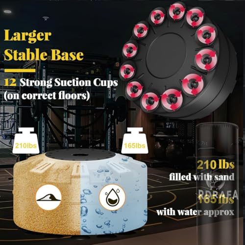 Punching Bag with Stand 70"-203lbs, Freestanding Heavy Boxing Bag Including 12OZ Boxing Gloves for Adult Youth Gift Selection Upgraded - color: Black 70.5'' with Boxing Gloves and Wrist Guard