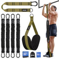 Pull Up Assistance Bands 260lbs, Heavy Pull Up Bands Resistance Bands for Pull Ups Working Out with Feet Rest, Pull Up Bar Bands Assistance Bands Strength Training Workout Equipment, Height Adjustable - color: army green