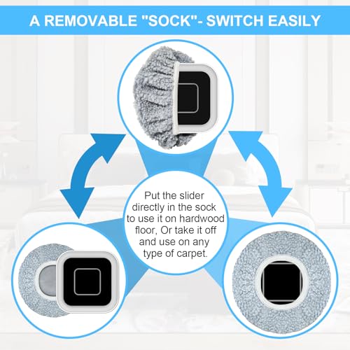 New Upgrade Furniture Movers Sliders - Multi-Surface Furniture Sliders | 4.3" Moving Sliders with Anti-Slip Groove - 8PCS Moving Pads and 8 Hardwood Socks - Protect Floor and Easily Move Furniture - size: 4.3in 8+8Pack