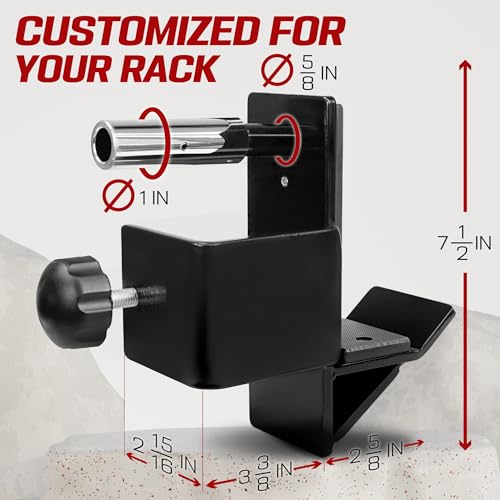 Yes4All Olympic Weight Plate Holder Attachment - color: C. Pair of J Hooks, size: Fit 3x3" Rack with 1" or 5/8" Hole