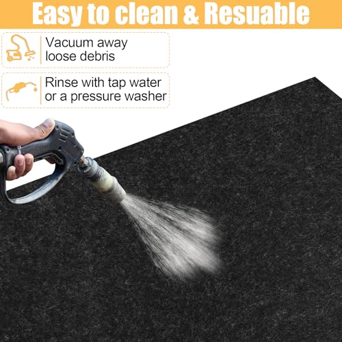 Papillon Oil Spill Mat & Garage Floor Mat | 48" x 72" Oil Change Mat for Under Car - Highly Leak-Proof, Non-Slip, Durable, Washable, Waterproof - size: 4' x 6' (Rectangular)
