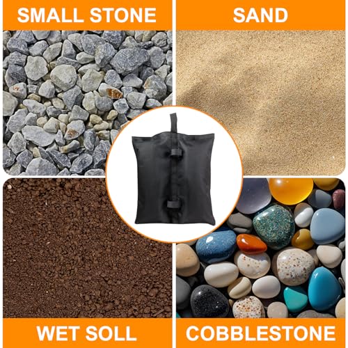 Canopy Weight Bags,4 Pack Heavy Duty Sand Pouch for Outdoor Gazebo Instant Shelter Pergola Tent,Empty Windproof Stabilizer Foot Weights - size: 13''x14''(4pcs)