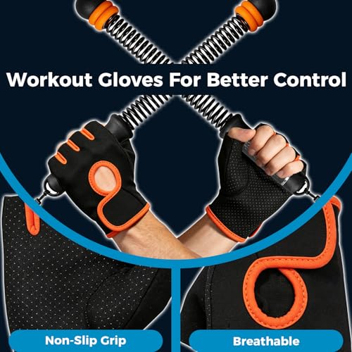 Weighted Ropeless Battle Ropes, Adjustable Weights Portable Cordless Battle Ropes for Home Gym with Gloves, Cardio Exercise Fitness Equipment for Low-Impact Workout, Strength & HIIT, for Men & Women