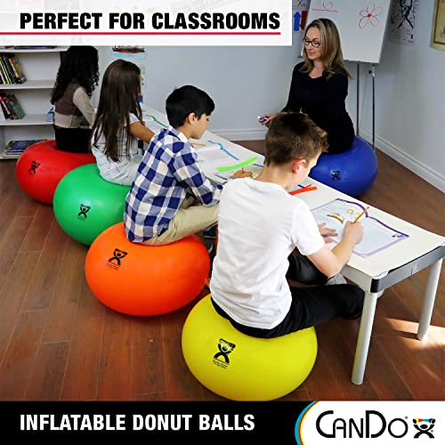 CanDo Donut Exercise, Workout, Core Training, Swiss Stability Ball for Yoga, Pilates and Balance Training in Gym, Office or Classroom - style: 18-inch
