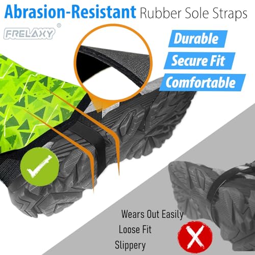 Frelaxy Ultralight Trail Gaiters, Low Shoe Gaiters for Hiking and Running | Breathable fabric, Wear-resistant design, Hypalon underfoot strap, Blocks rocks, mud, dust, Secure fit - color: Neon Green