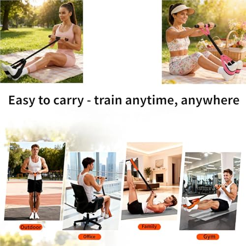 Multifunction Pedal Resistance Band with Handle,Tube/Petal/Foot/Full Body Resistance Bands with Handles,Multifunctional Foot Pedal Resistance Band,Leg Raise Straps. - color: Black 55lbs
