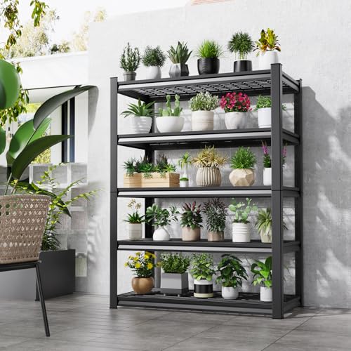 72"Hx59"Wx20"DGarage Shelving-2500 lbs 5 Tier Storage Shelves,Adjustable Heavy Duty Metal Shelving Unit and Storage Large Wire Rack,Utility Steel Shelf for Warehouse Industrial Pantry Basement - size: Wire/59"Wx20"Dx72"H