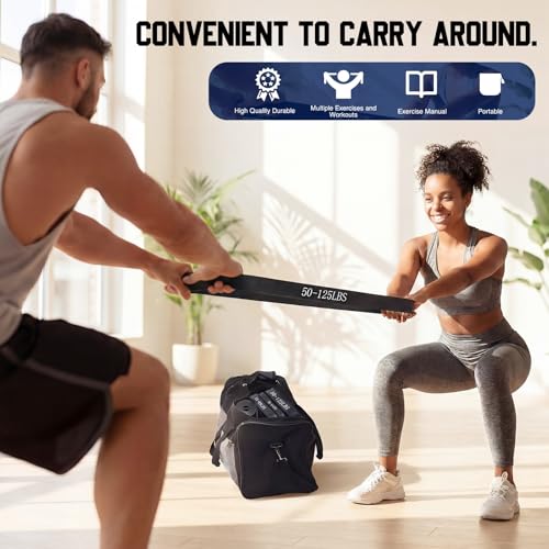 Thenshop 20 Pcs 4 Sets Resistance Bands 5 Levels Pull up Assistance Bands Long Heavy Duty Exercise Workout Band Straps for Working Out Muscle Training Physical Therapy Muscle Training Men and Women