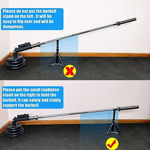 Viking Press Landmine Handle for 2-Inch Barbell, Hack Squat T-Bar Row Attachment Strength Training Accessories, Shoulder Press Landmine Attachment Equipment - color: Style K