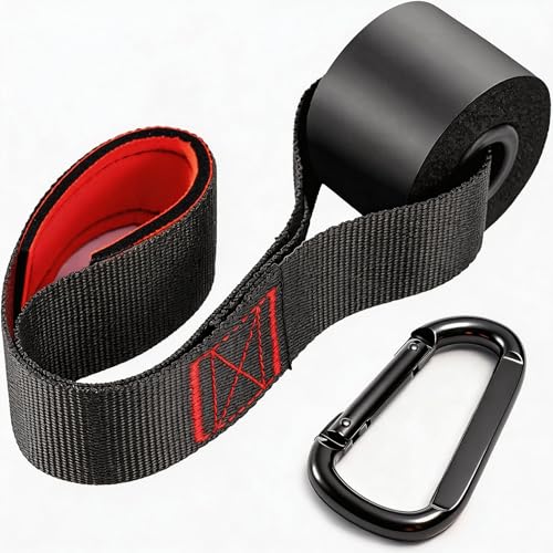 Door Anchor Strap for Resistance Bands, Padded Nylon Workout Door Anchor Fits Loop Bands & Exercise Tubes for Home Gym Physical Therapy - color: Black03 9"