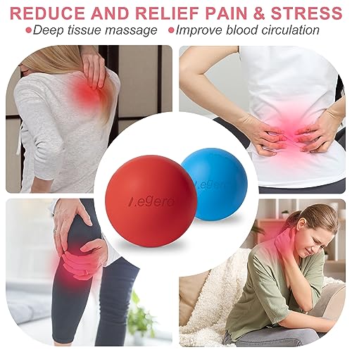 Massage Lacrosse Balls for Myofascial Release,Yoga Deep Tissue Massage,Trigger Point Therapy and Foot Plantar Fasciitis,Muscle Soreness Massager Ball (2Pack,Deep Blue and Purple) | Yoga Deep Tissue Massage,Trigger Point Therapy and Foot Plantar Fasciitis,