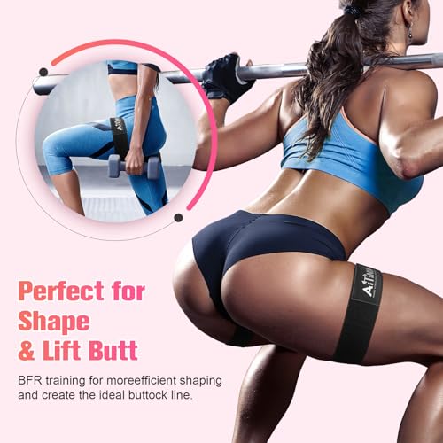 Booty Bands for Women Glutes & Hip Building, Blood Flow Restriction Bands BFR Bundle Booty Bands, Best Fabric Glute Bands Resistance Bands for Exercising Your Butt,Squat,Thigh - color: Lea-Black
