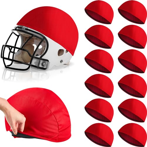 Ramede Football Helmet Covers for Practice Scrimmage Cap Helmet Cover Scrimmage Cap for Youth Adult Football Hockey Training Accessories 10.4 Inch in Diameter - color: Red, size: Regular Style
