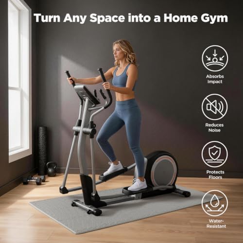 AIRHOP 18 PCS Gym Floor Mat, EVA Foam Puzzle Gym Mat, High-Density Interlocking Foam Floor Tiles for Home Gym, Play Workout Garage Kitchen Flooring 12.6"x12.6"x0.4" - color: Grey, size: 18 Tiles | 18 Sq Ft
